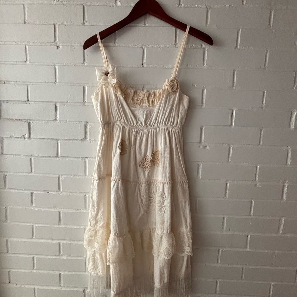 Free People Cream Lace Dress